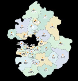 경기도 지역 지도